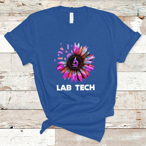 Lab Week 2024 T Shirt Lab Tech Sunflower Med Tech Medical Lab Technician TS02 Royal Blue Printyourwear