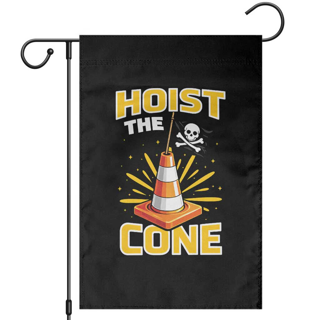 Hoist The Cone Jolly Roger Victory Garden Flag - Pirate Skull Baseball Sports Fan IYKYK Meme TS02 Black Print Your Wear