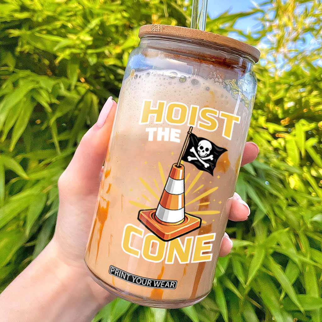 Hoist The Cone Jolly Roger Victory Glass Can Pirate Skull Baseball Sports Fan IYKYK Meme TS02 Black Print Your Wear
