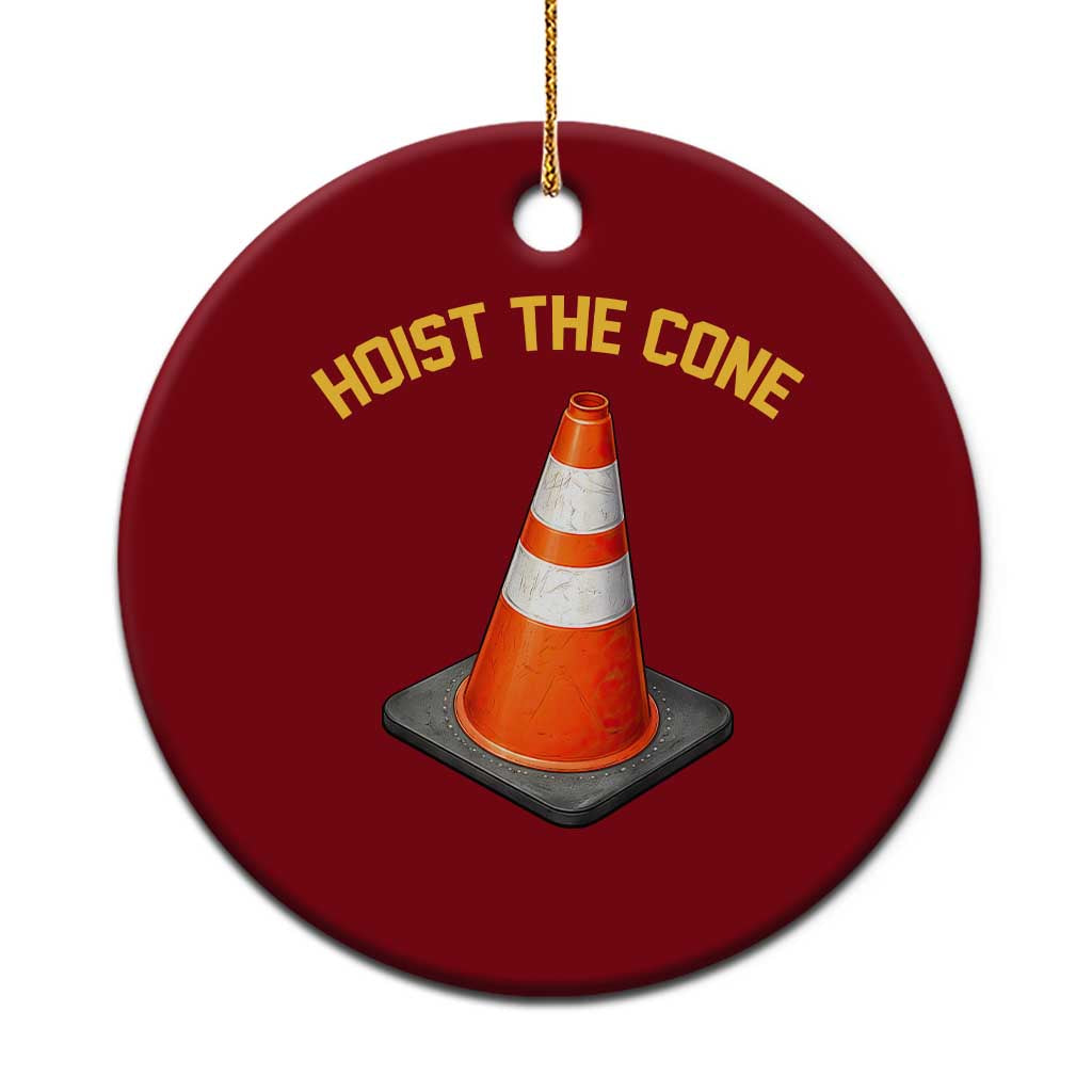 Vintage Hoist The Cone Victory Graphic Ceramic Ornament Funny Baseball Fan Pride Celebration IYKYK Meme TS02 1pc Red Print Your Wear
