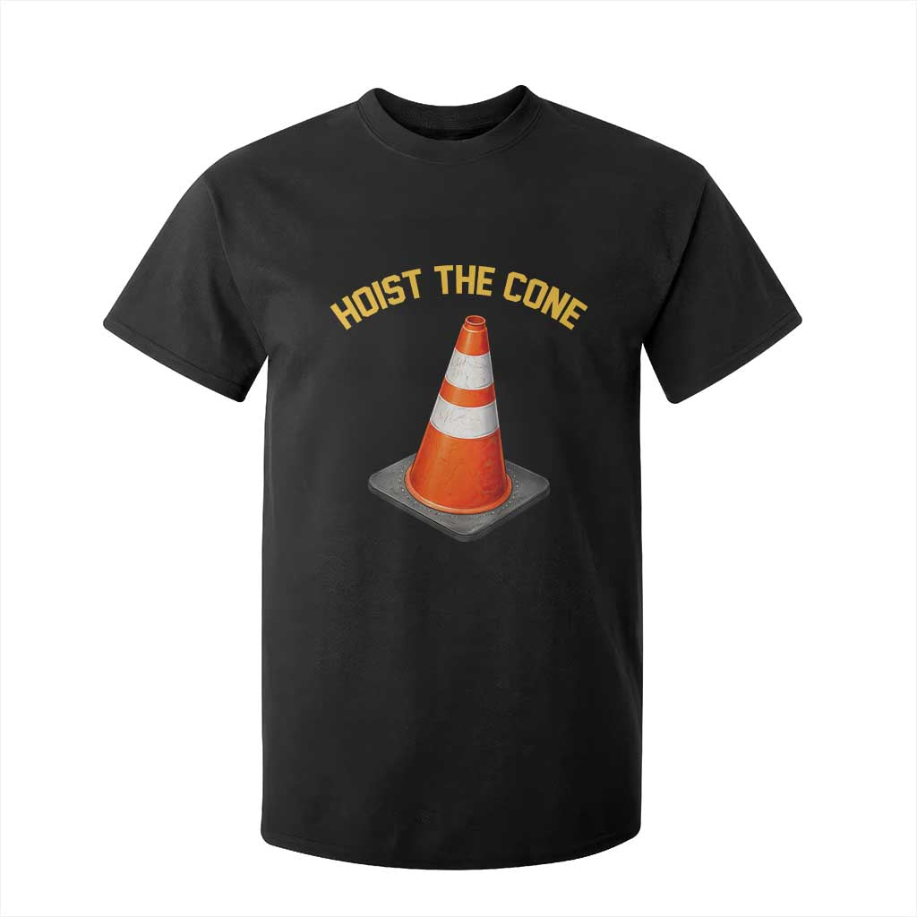 Vintage Hoist The Cone Victory Graphic T Shirt For Kid Funny Baseball Fan Pride Celebration IYKYK Meme TS02 Black Print Your Wear