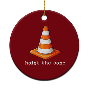 Minimalist Hoist The Cone Typography Ceramic Ornament Funny Baseball Fan Pride Celebration IYKYK Meme TS02 1pc Red Print Your Wear
