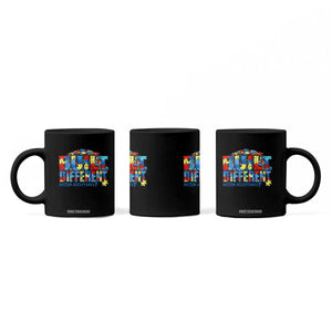 Built Different Autism Acceptance Puzzle Piece Graphic Coffee Mug Inspirational Neurodiversity Support TS02 Print Your Wear