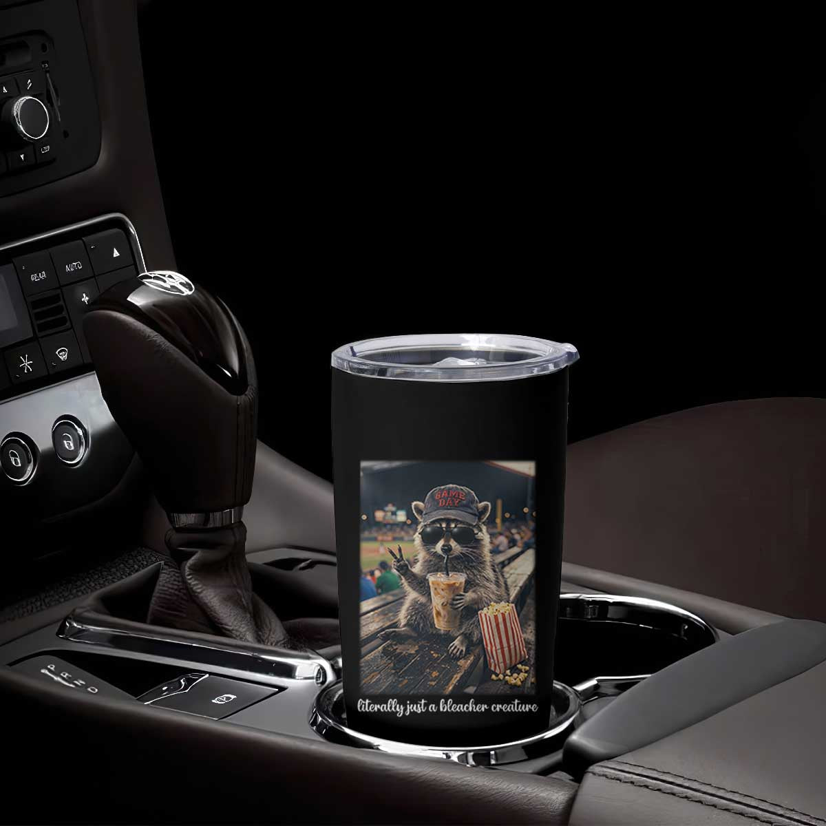 Literally Just A Bleacher Creature Funny Raccoon Baseball Graphic Tumbler Cup Cool Game Day Fan Gift TS02 Print Your Wear