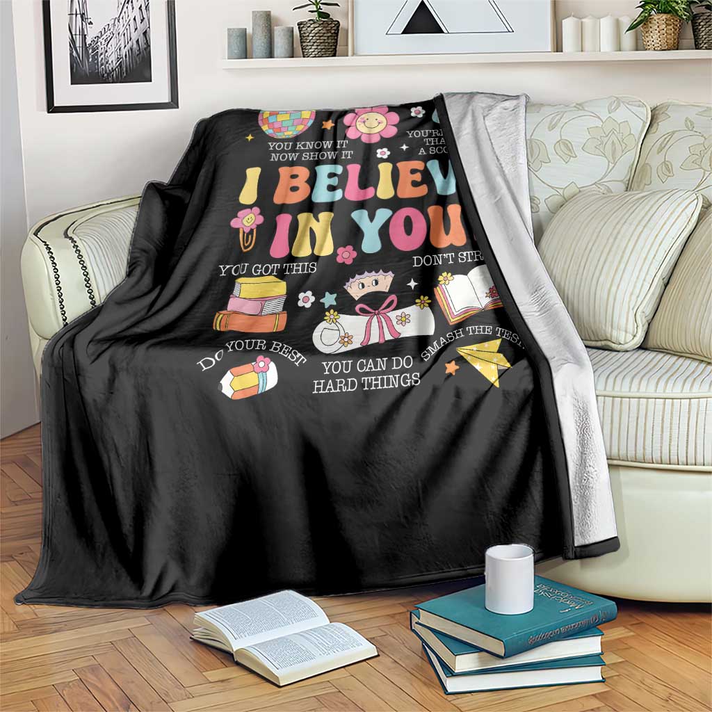 Groovy I Believe In You Testing Motivation Throw Blanket More Than A Score for Teacher Student TS02 Print Your Wear