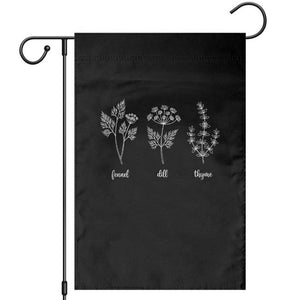Fennel Dill Thyme Subtle FDT Garden Flag Botanical Herb Line Art Political Satire TS02 Black Print Your Wear