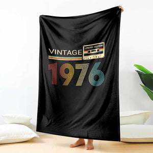 Vintage 1976 Retro Cassette Tape Graphic Throw Blanket Awesome Since 1976 Birthday Gift TS02 Print Your Wear