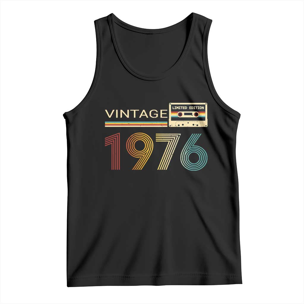 Vintage 1976 Retro Cassette Tape Graphic Tank Top Awesome Since 1976 Birthday Gift TS02 Black Print Your Wear