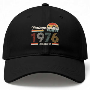 Vintage 1976 Limited Edition Baseball Cap Retro Sunset 50th Birthday Graphic TS02 Print Your Wear