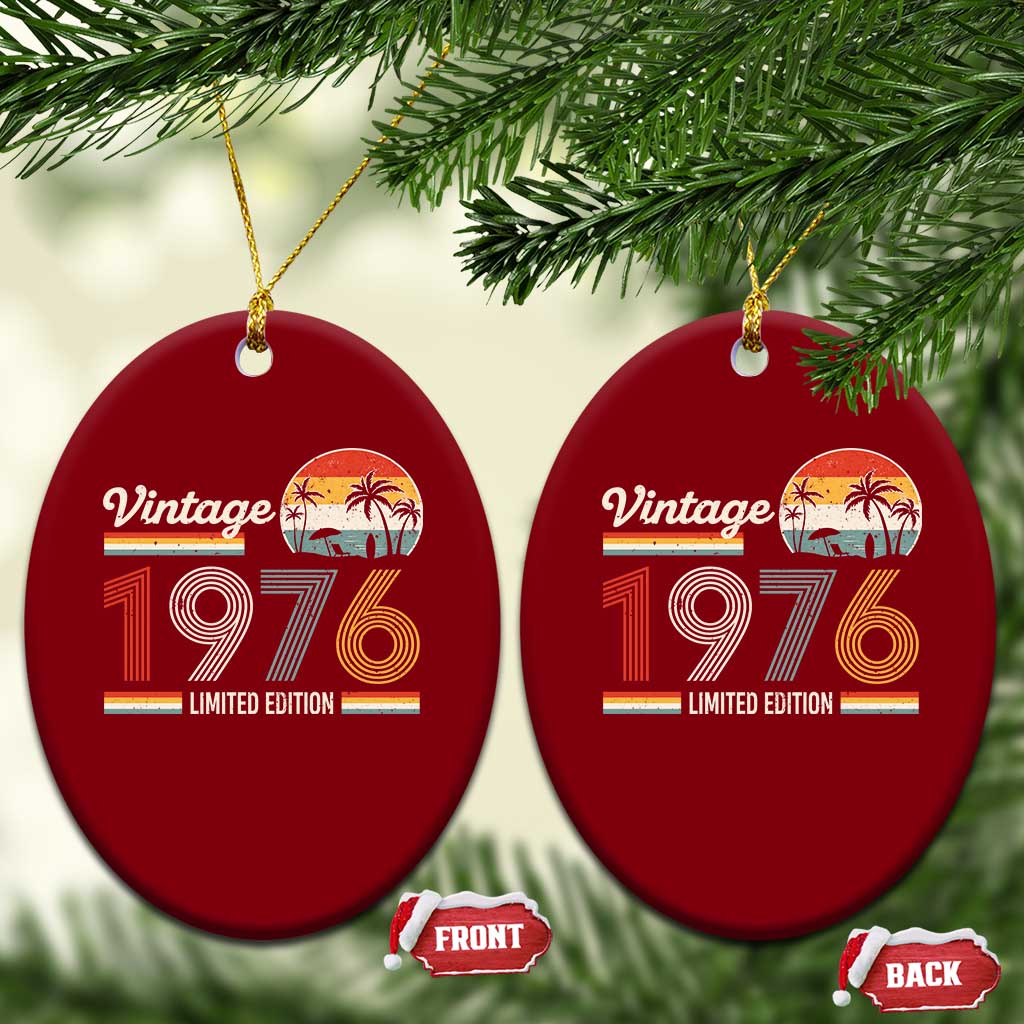 Vintage 1976 Limited Edition Ceramic Ornament Retro Sunset 50th Birthday Graphic TS02 Print Your Wear