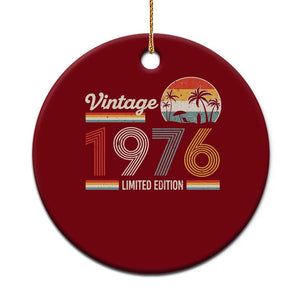 Vintage 1976 Limited Edition Ceramic Ornament Retro Sunset 50th Birthday Graphic TS02 1pc Red Print Your Wear