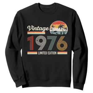 Vintage 1976 Limited Edition Sweatshirt Retro Sunset 50th Birthday Graphic TS02 Black Print Your Wear