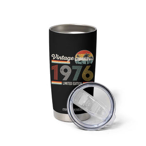 Vintage 1976 Limited Edition Tumbler Cup Retro Sunset 50th Birthday Graphic TS02 Print Your Wear
