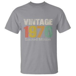 Vintage 1976 Limited Edition T Shirt Distressed Retro Typography 50th Birthday TS02 Sport Gray Print Your Wear