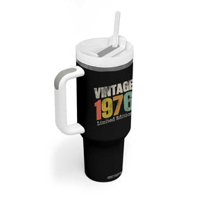 Vintage 1976 Limited Edition Tumbler With Handle Distressed Retro Typography 50th Birthday TS02 Print Your Wear