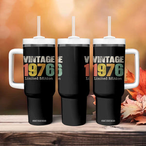 Vintage 1976 Limited Edition Tumbler With Handle Distressed Retro Typography 50th Birthday TS02 Print Your Wear