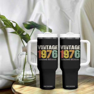 Vintage 1976 Limited Edition Tumbler With Handle Distressed Retro Typography 50th Birthday TS02 Print Your Wear