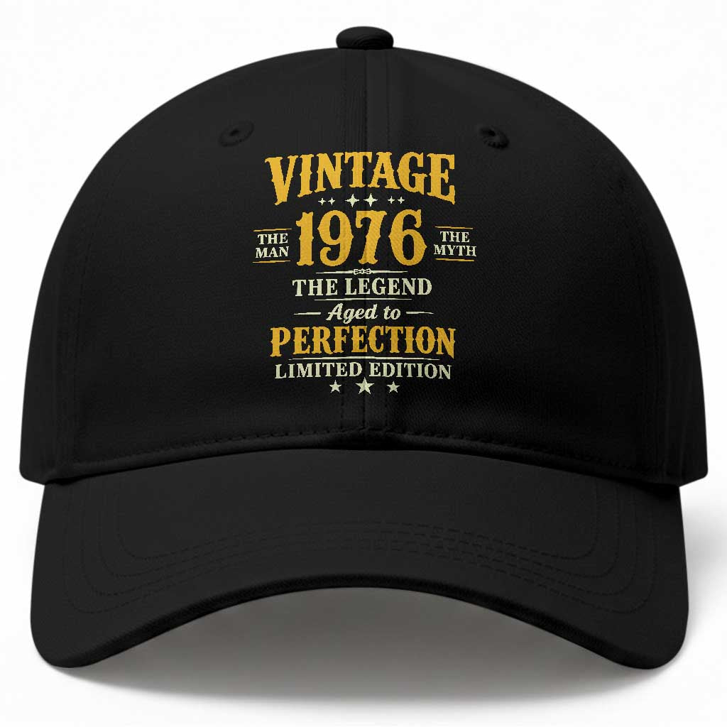 Vintage 1976 Aged to Perfection Baseball Cap Limited Edition Retro 50th Birthday TS02 Print Your Wear