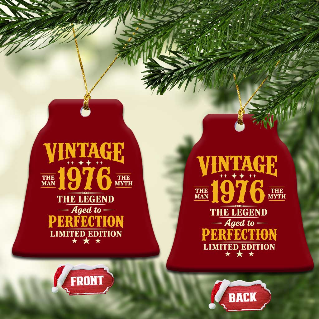 Vintage 1976 Aged to Perfection Ceramic Ornament Limited Edition Retro 50th Birthday TS02 Print Your Wear