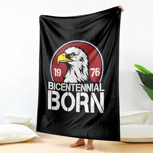 Patriotic Bicentennial Born 1976 Throw Blanket American Bald Eagle 50th Birthday TS02 Print Your Wear
