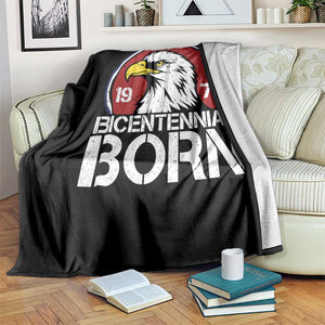 Patriotic Bicentennial Born 1976 Throw Blanket American Bald Eagle 50th Birthday TS02 Print Your Wear