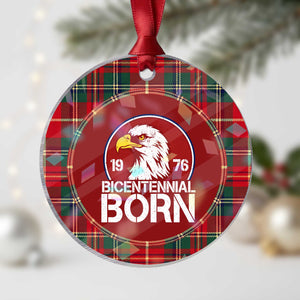 Patriotic Bicentennial Born 1976 Holographic Acrylic Ornament American Bald Eagle 50th Birthday
