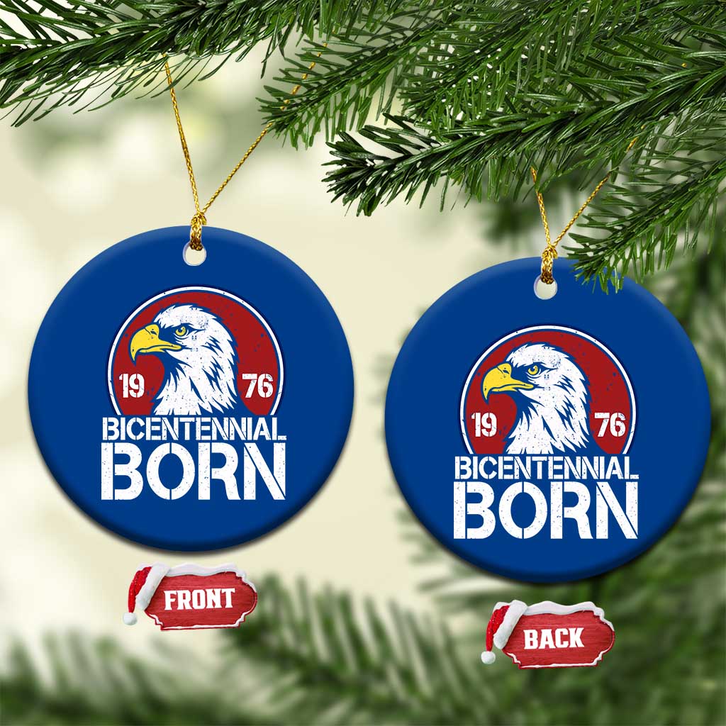 Patriotic Bicentennial Born 1976 Ceramic Ornament American Bald Eagle 50th Birthday TS02 1pc Blue Print Your Wear