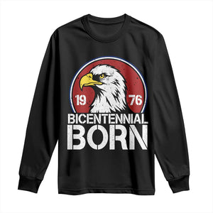 Patriotic Bicentennial Born 1976 Long Sleeve Shirt American Bald Eagle 50th Birthday TS02 Black Print Your Wear
