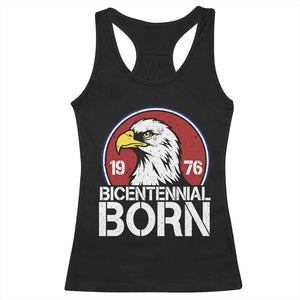 Patriotic Bicentennial Born 1976 Racerback Tank Top American Bald Eagle 50th Birthday TS02 Black Print Your Wear