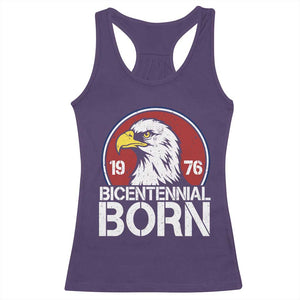 Patriotic Bicentennial Born 1976 Racerback Tank Top American Bald Eagle 50th Birthday TS02 Purple Print Your Wear