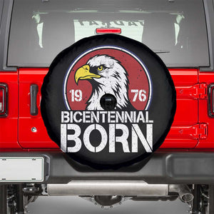 Patriotic Bicentennial Born 1976 Spare Tire Cover American Bald Eagle 50th Birthday TS02 Black Print Your Wear