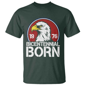 Patriotic Bicentennial Born 1976 T Shirt American Bald Eagle 50th Birthday TS02 Dark Forest Green Print Your Wear