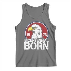 Patriotic Bicentennial Born 1976 Tank Top American Bald Eagle 50th Birthday TS02 Black Heather Print Your Wear