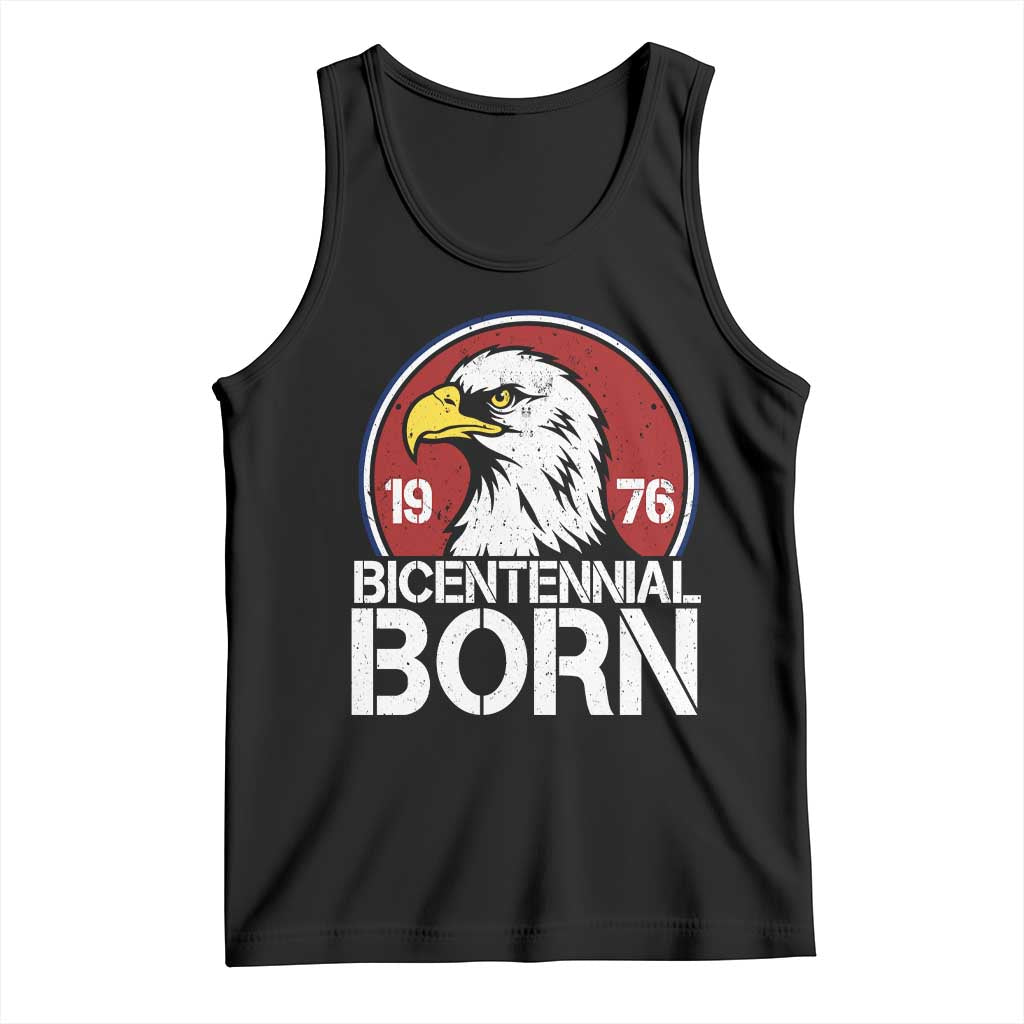 Patriotic Bicentennial Born 1976 Tank Top American Bald Eagle 50th Birthday TS02 Black Print Your Wear