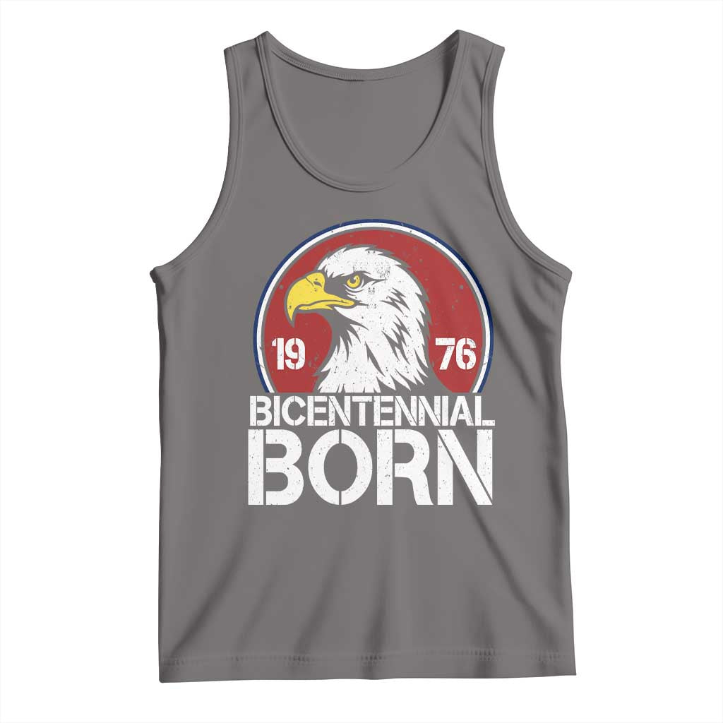 Patriotic Bicentennial Born 1976 Tank Top American Bald Eagle 50th Birthday TS02 Deep Heather Print Your Wear
