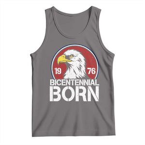 Patriotic Bicentennial Born 1976 Tank Top American Bald Eagle 50th Birthday TS02 Deep Heather Print Your Wear