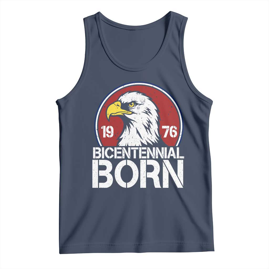 Patriotic Bicentennial Born 1976 Tank Top American Bald Eagle 50th Birthday TS02 Navy Print Your Wear