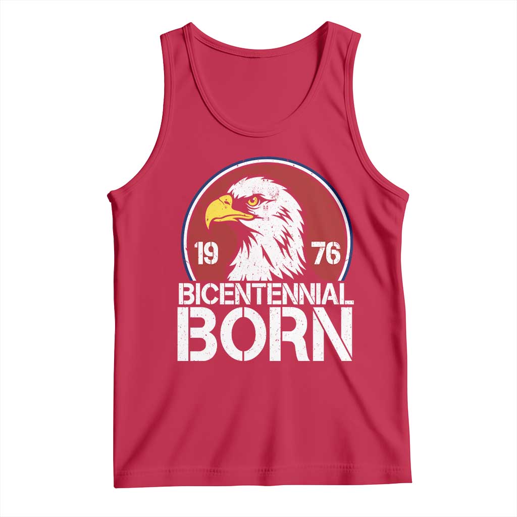 Patriotic Bicentennial Born 1976 Tank Top American Bald Eagle 50th Birthday TS02 Red Print Your Wear