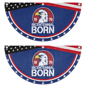 Bicentennial Born 1976 Patriotic Fan Flag American Bald Eagle 50th Birthday TS02 2pcs pack Classic Navy Print Your Wear