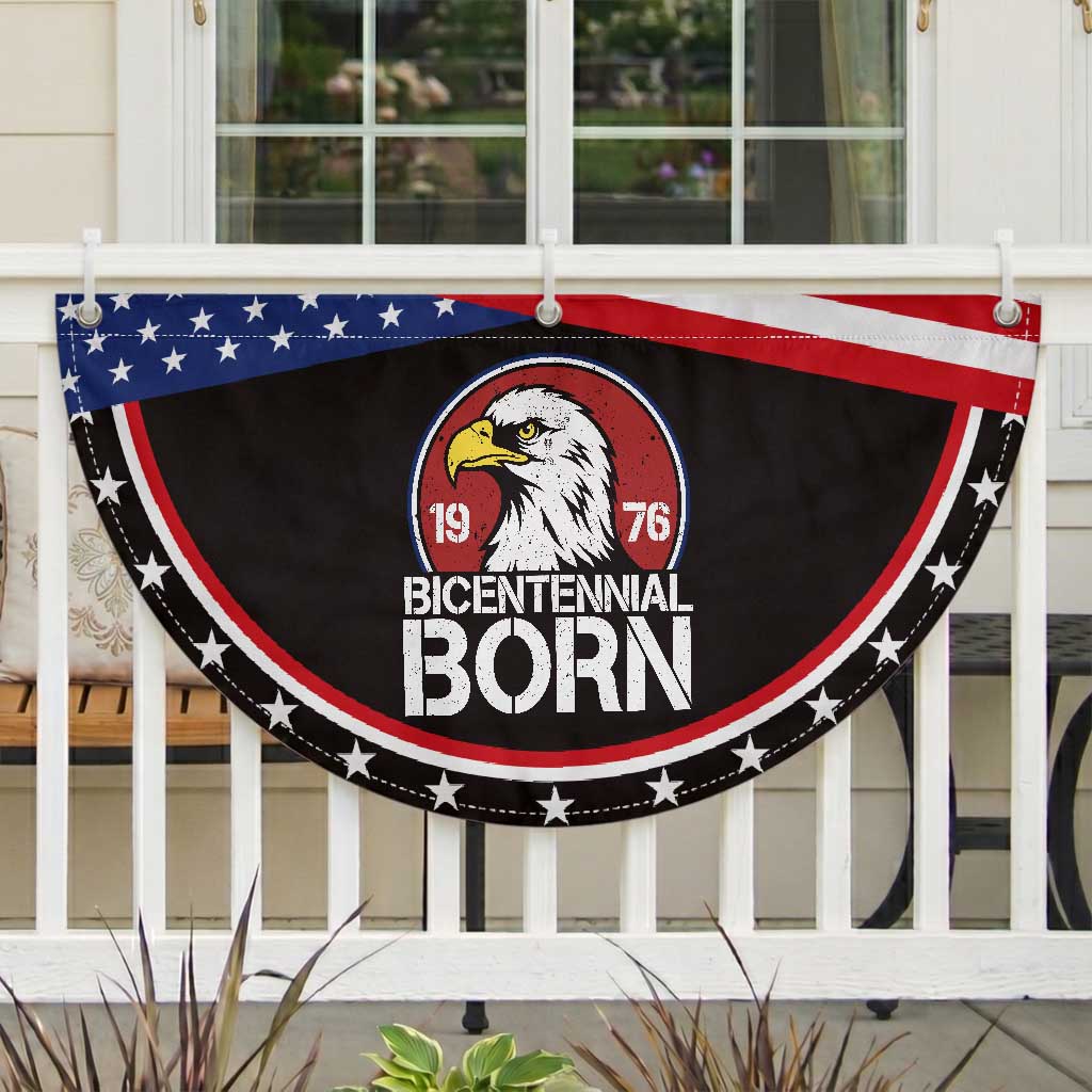 Bicentennial Born 1976 Patriotic Fan Flag American Bald Eagle 50th Birthday TS02 2pcs pack Classic Black Print Your Wear