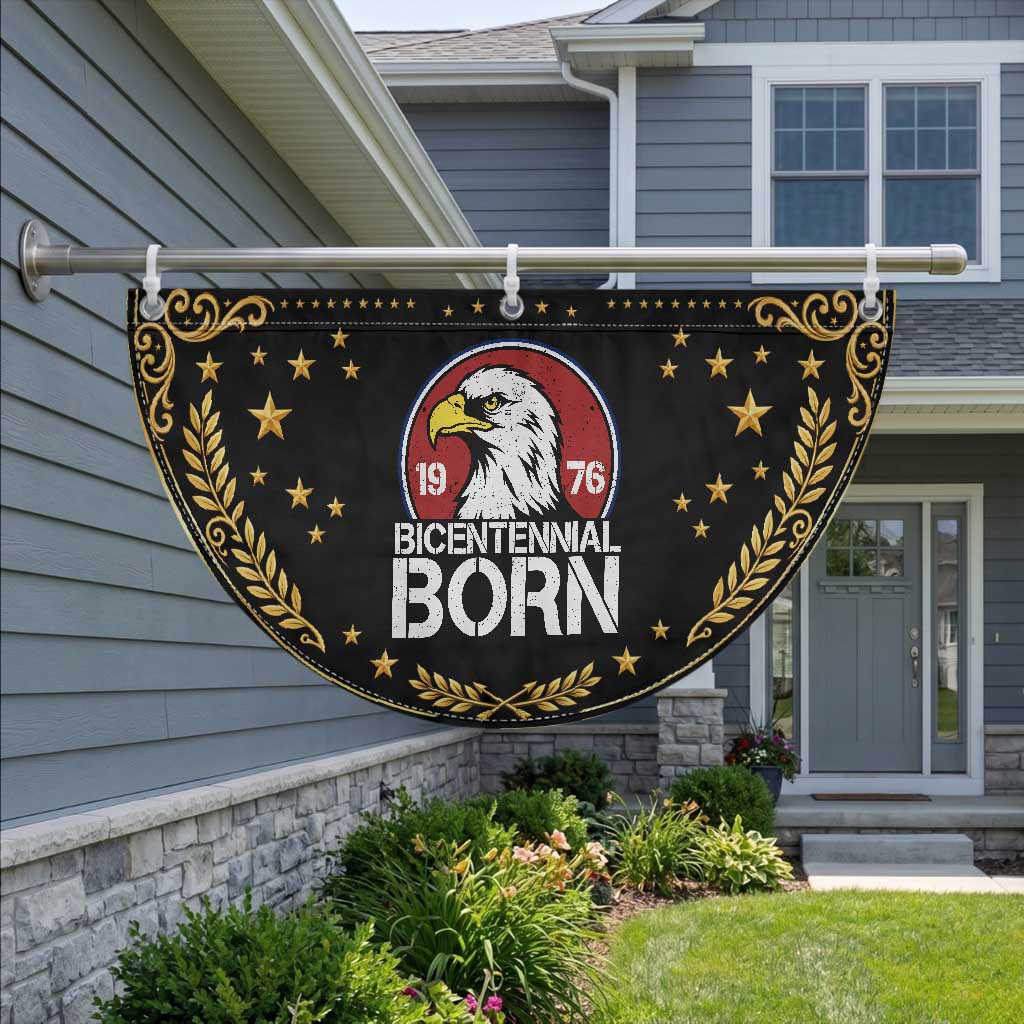 Bicentennial Born 1976 Patriotic Fan Flag American Bald Eagle 50th Birthday TS02 2pcs pack Vintage Black Print Your Wear