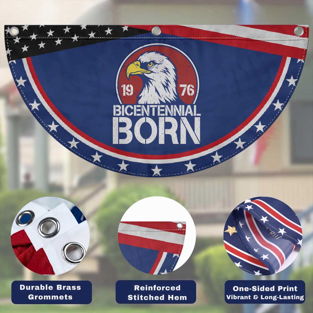 Bicentennial Born 1976 Patriotic Fan Flag American Bald Eagle 50th Birthday TS02 Print Your Wear