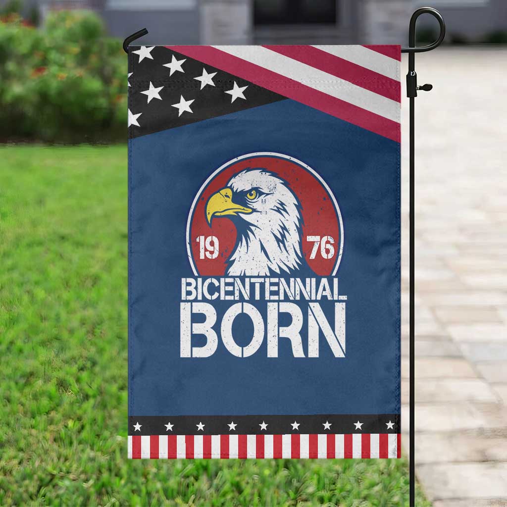Bicentennial Born 1976 Patriotic Garden Flag American Bald Eagle 50th Birthday TS02 Classic Blue Black Print Your Wear