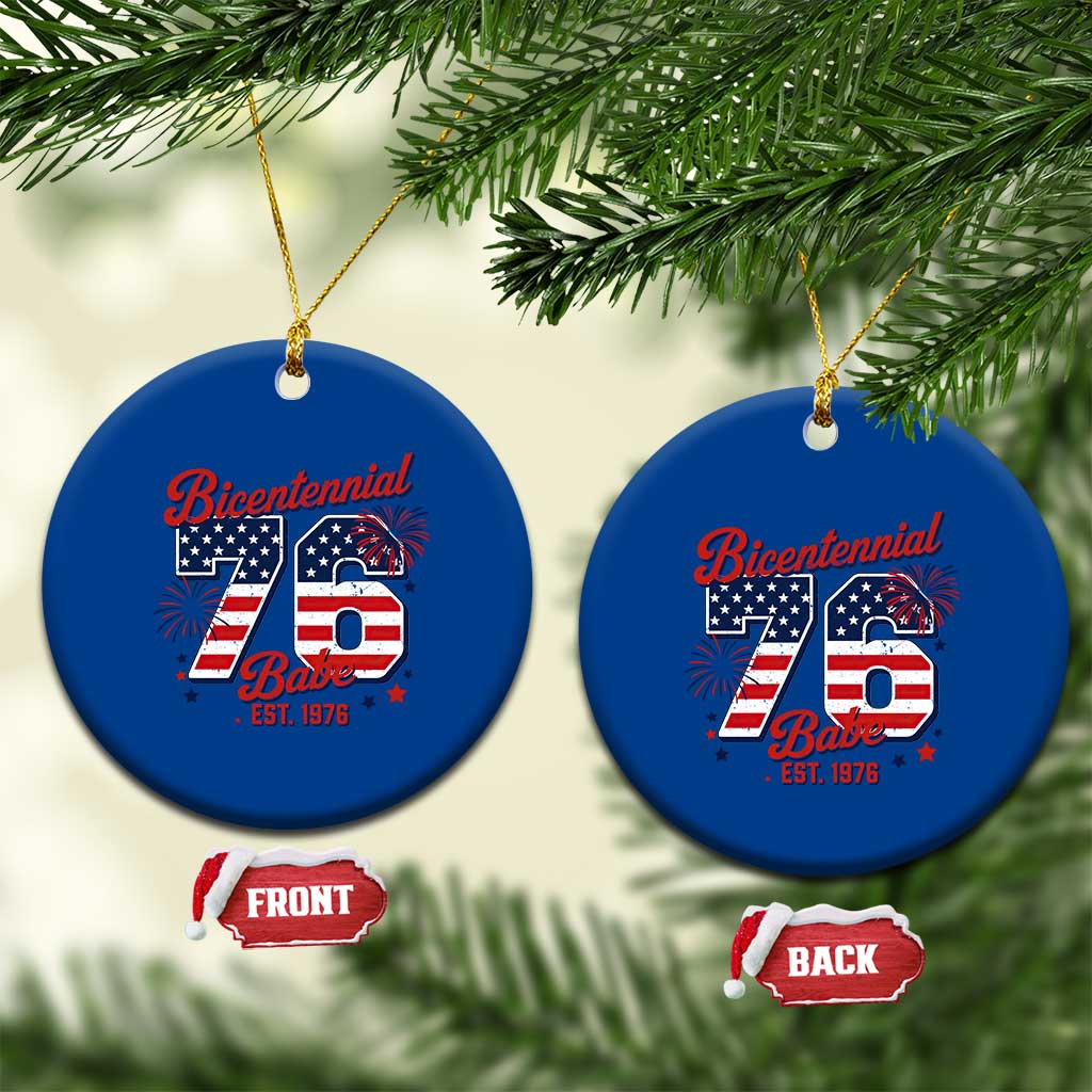Retro Bicentennial Babe Est 1976 Ceramic Ornament 4th of July 50th Birthday Gift TS02 1pc Blue Print Your Wear