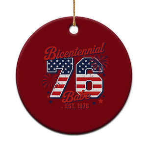 Retro Bicentennial Babe Est 1976 Ceramic Ornament 4th of July 50th Birthday Gift TS02 1pc Red Print Your Wear