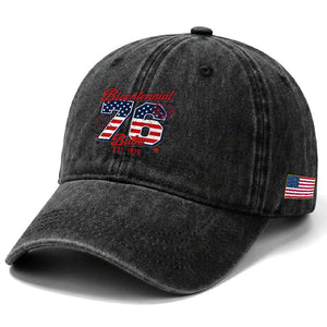 Retro Bicentennial Babe Est 1976 Washed Cotton Baseball Cap 4th of July 50th Birthday Gift TS02 Print Your Wear