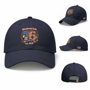 Patriotic Bicentennial Babe Est 1976 Baseball Cap Eagle Fireworks 50th Birthday TS02 Baseball Cap Universal Fit Navy Print Your Wear