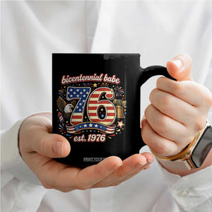 Patriotic Bicentennial Babe Est 1976 Coffee Mug Eagle Fireworks 50th Birthday TS02 Print Your Wear