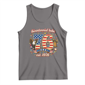 Patriotic Bicentennial Babe Est 1976 Tank Top Eagle Fireworks 50th Birthday TS02 Deep Heather Print Your Wear