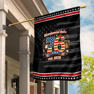 Bicentennial Babe Est 1976 Patriotic Garden Flag Eagle Fireworks 50th Birthday TS02 Distressed Black Red Print Your Wear
